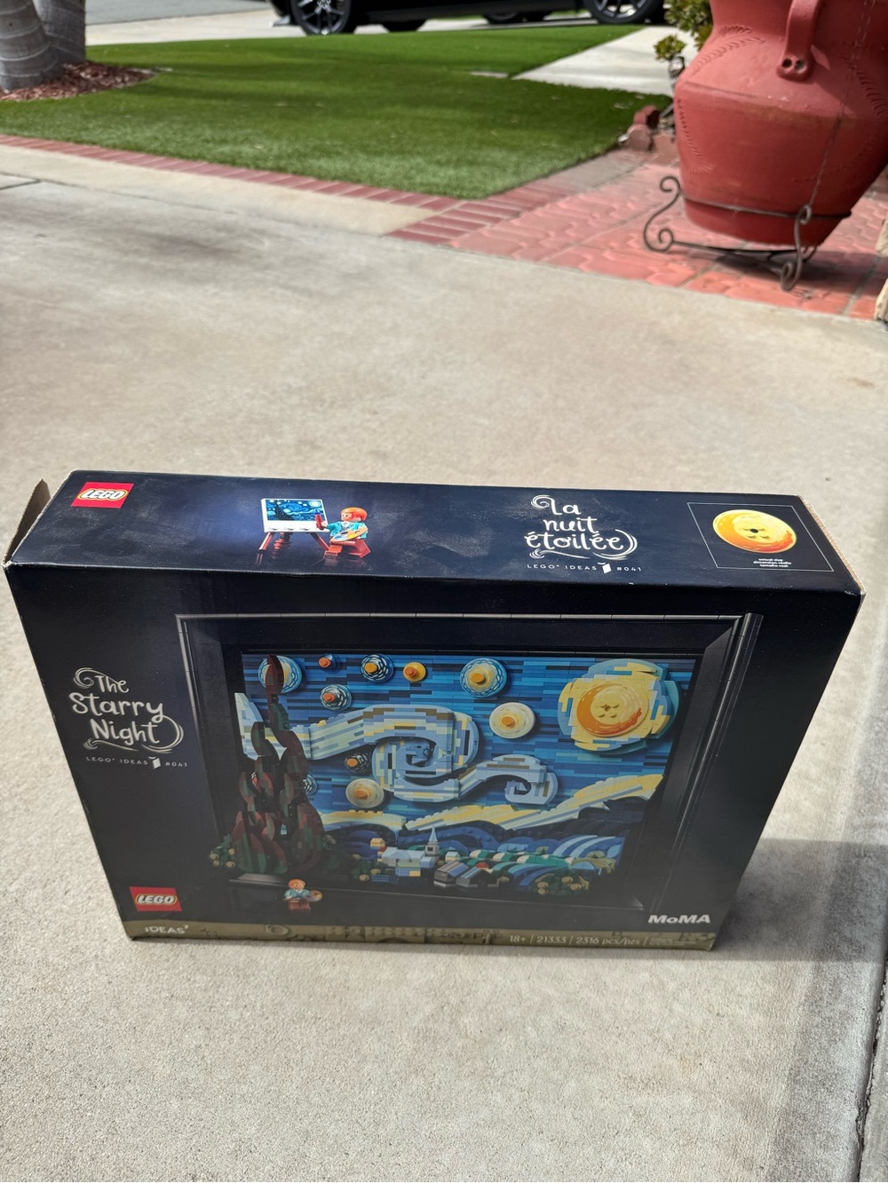 LEGO Starry Night Wall Art - Blue, Yellow, Black